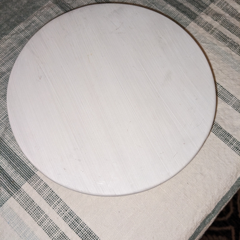 Elegant Round Footed Pedestal Riser Cement-look Moulded Gallery Pillar Neutral - Picture 2 of 4